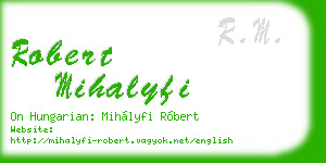 robert mihalyfi business card