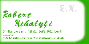 robert mihalyfi business card